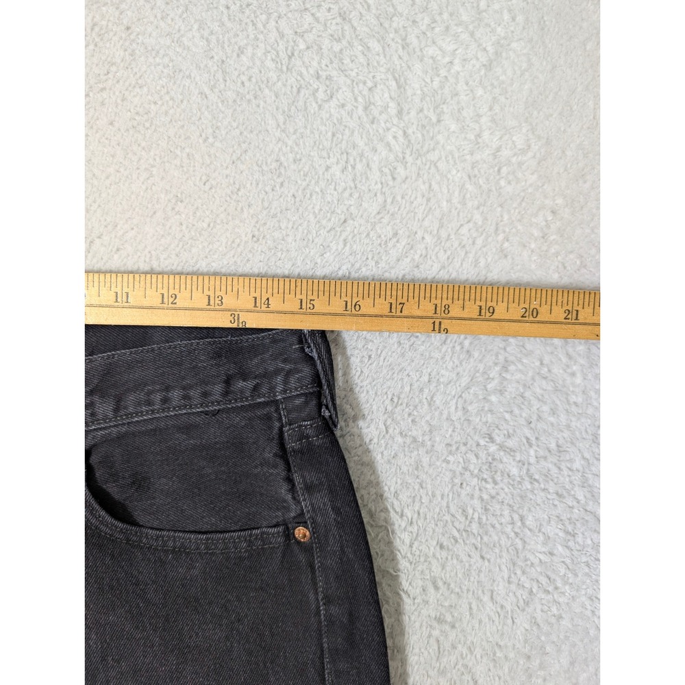 Levi's 501 Original Fit Jeans‎ Mens 32/34 Black Straight Leg Button Fly Denim - Picture 5 of 8